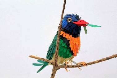 Những chú chim giấy đẹp như thật